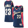 Cleveland Cavaliers LeBron James Mitchell & Ness Women's Hardwood Classics Swingman Jersey - Navy