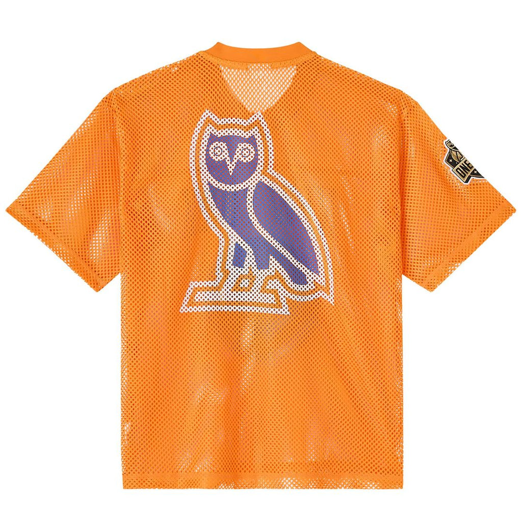 New York Knicks OVO x NBA Mesh Football Fashion Jersey - Orange