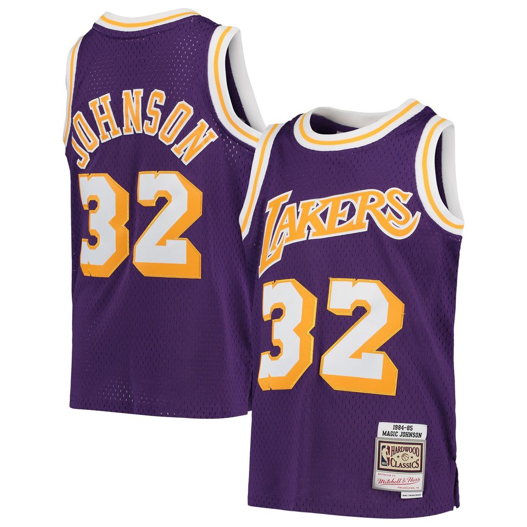 Los Angeles Lakers Magic Johnson Mitchell & Ness Youth Swingman Throwback Jersey - Gold