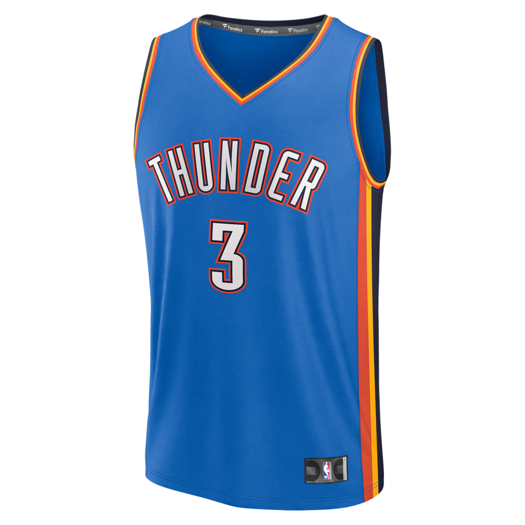 Oklahoma City Thunder Jared McCain Fanatics Fast Break Replica Jersey - Icon Edition - Blue
