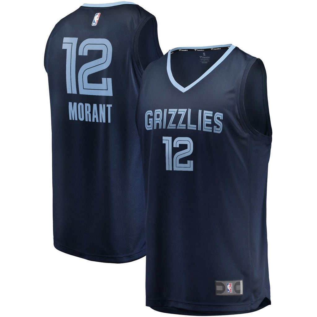 Memphis Grizzlies Ja Morant Fanatics Big & Tall Fast Break Player Jersey - Navy - Icon Edition