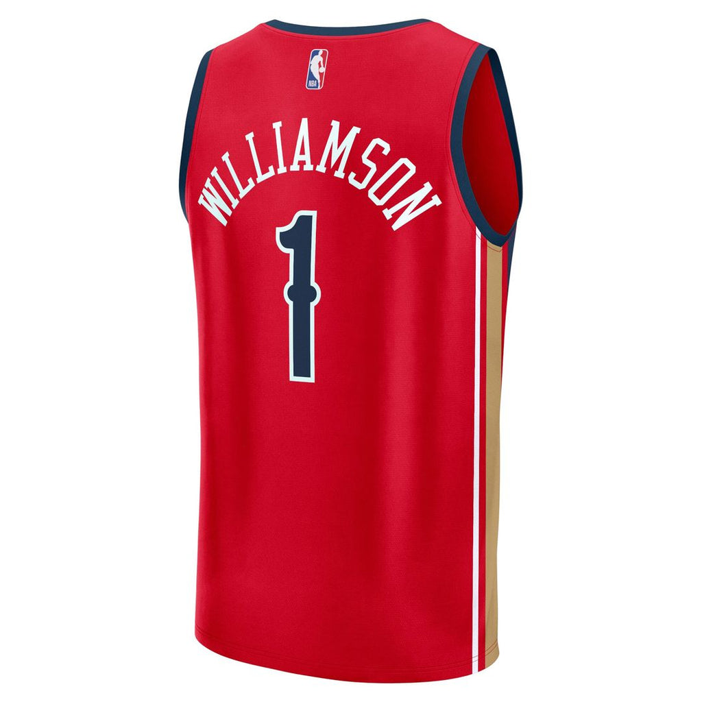 New Orleans Pelicans Zion Williamson Fanatics Fast Break Replica Player Jersey - Statement Edition - Red