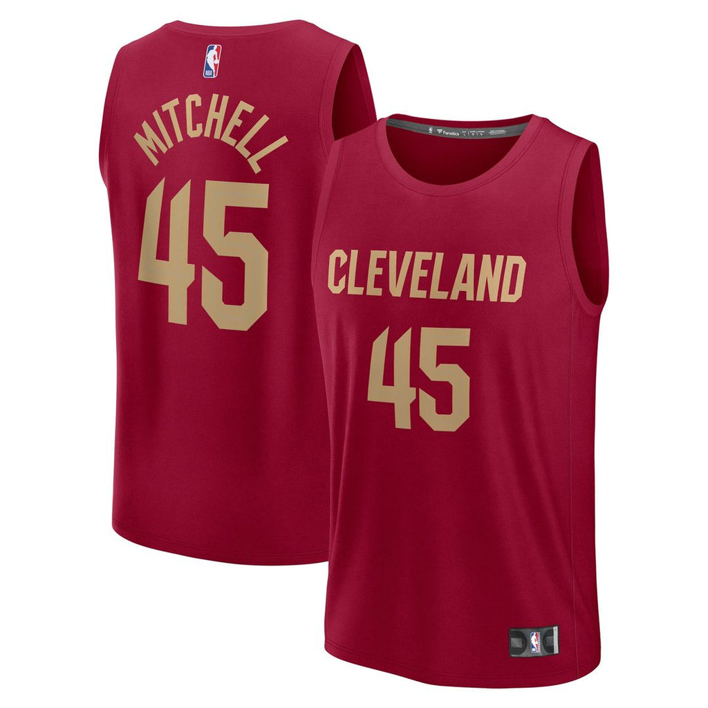 Cleveland Cavaliers Donovan Mitchell Fanatics Youth Fast Break Replica Player Jersey - Icon Edition - Wine