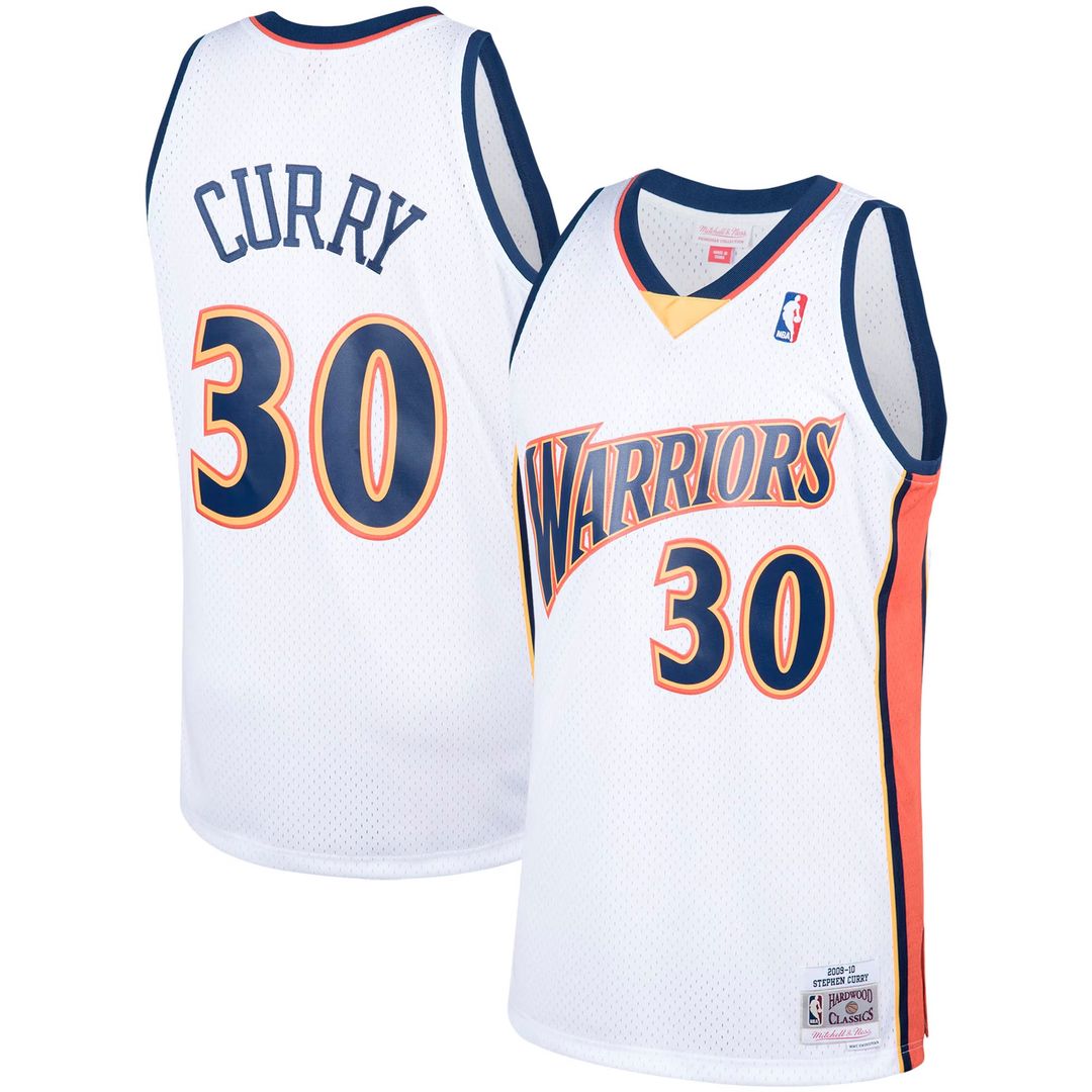Golden State Warriors Stephen Curry Mitchell & Ness Hardwood Classics Swingman Jersey - Orange