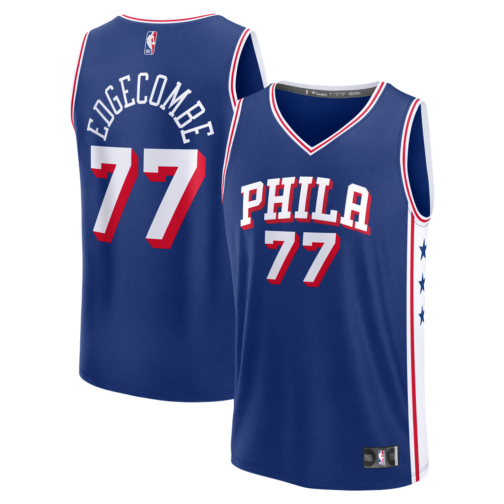 Philadelphia 76ers VJ Edgecombe Fanatics Fast Break Jersey - Royal - Icon Edition