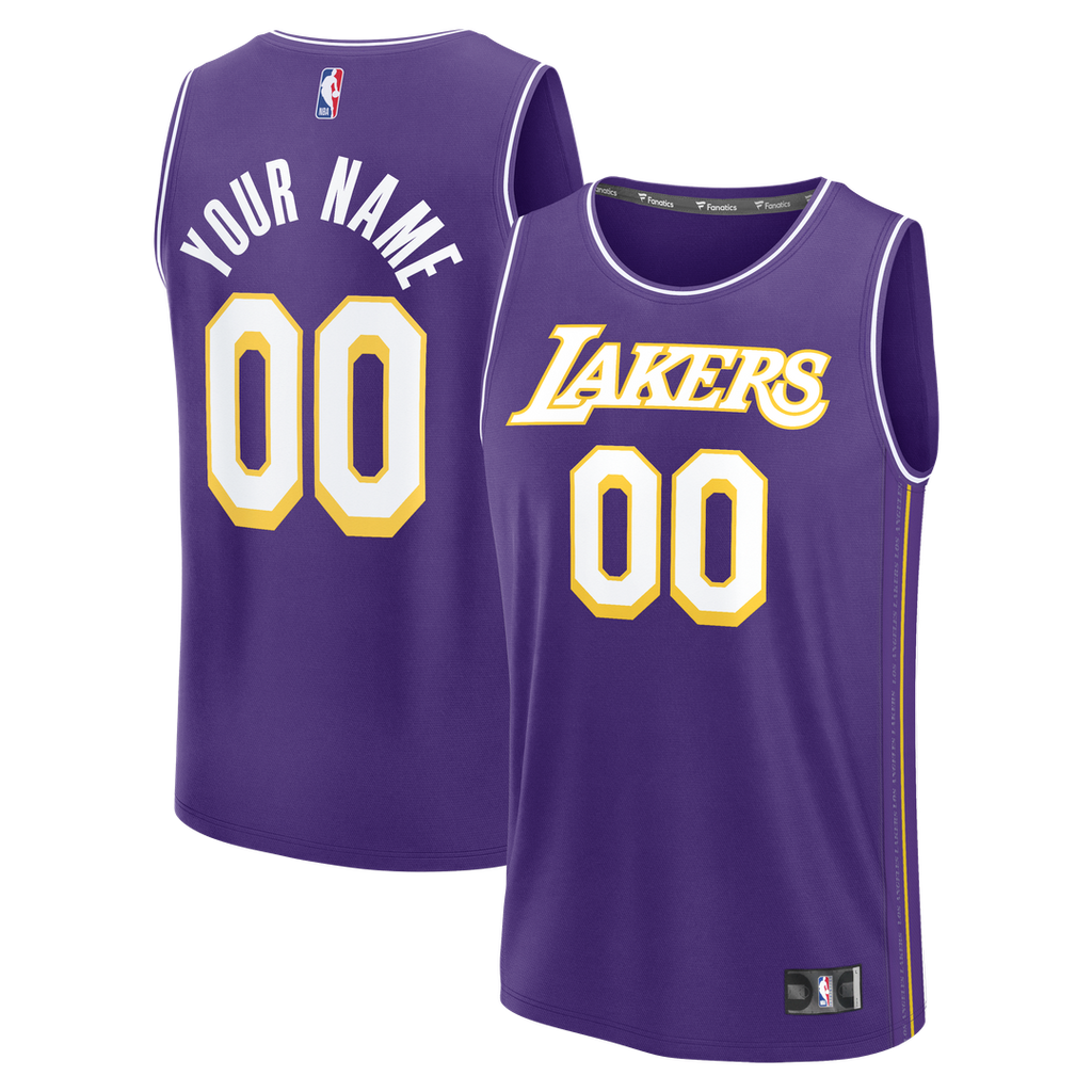 Los Angeles Lakers Fanatics Fast Break Custom Jersey - Icon Edition - Purple