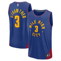 Denver Nuggets Julian Strawther Fanatics Fast Break Replica Player Jersey - Statement Edition - Blue