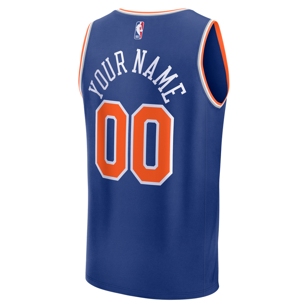 New York Knicks Fanatics 2026 NBA Finals Champions Fast Break Custom Jersey - Icon Edition - Blue