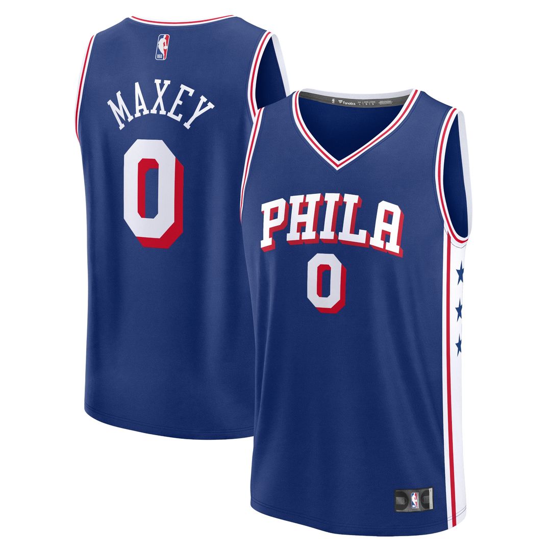 Philadelphia 76ers Tyrese Maxey Fanatics Fast Break Replica Jersey - Icon Edition - Royal