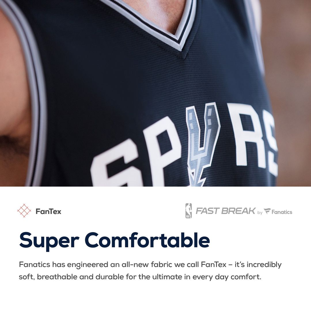 San Antonio Spurs Keldon Johnson Fanatics Fast Break Replica Jersey Black - Icon Edition