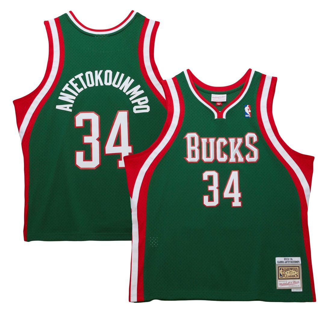 Milwaukee Bucks Giannis Antetokounmpo Mitchell & Ness 2014/15 Hardwood Classics Swingman Jersey - Red