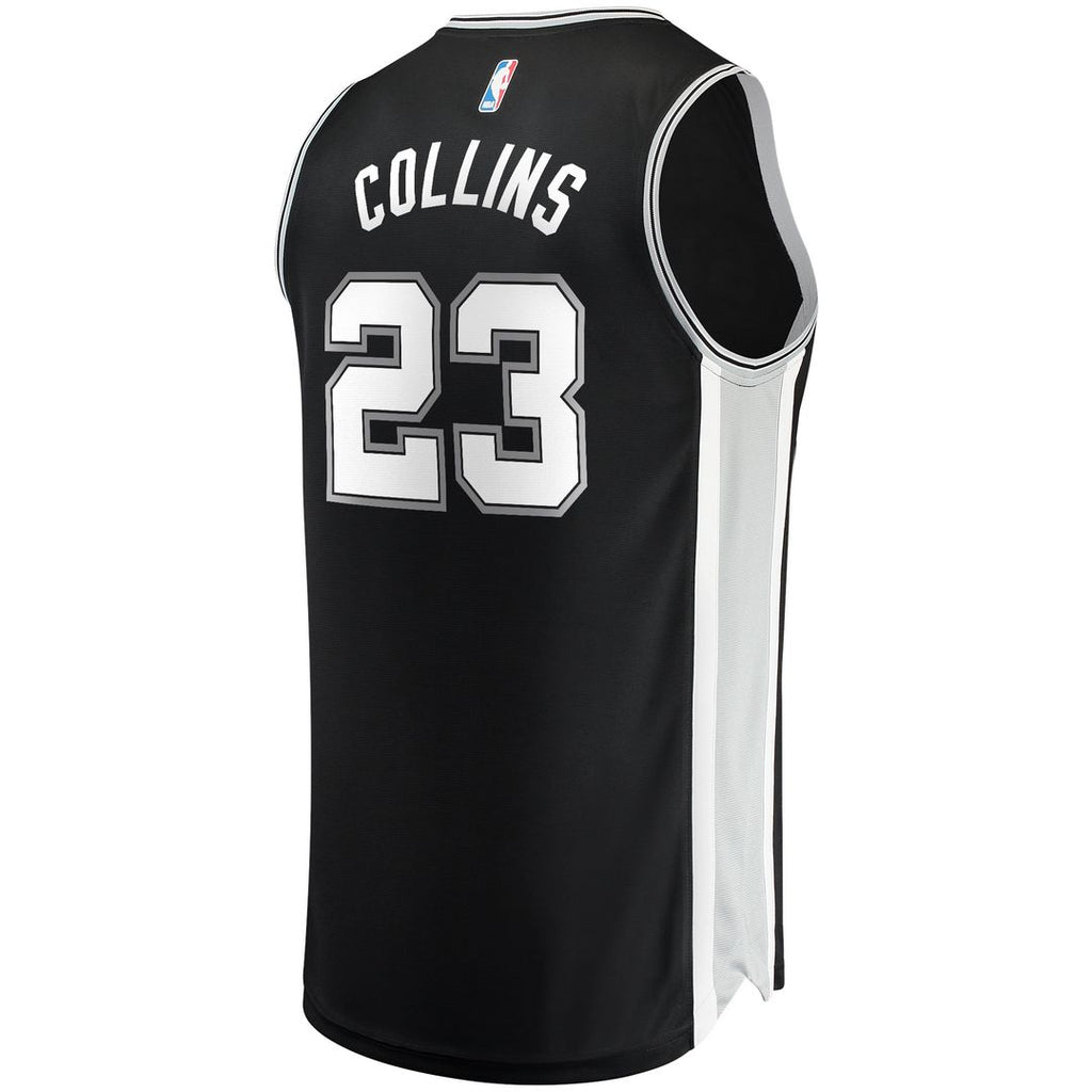 San Antonio Spurs Zach Collins Fanatics Fast Break Replica Jersey - Icon Edition - Black