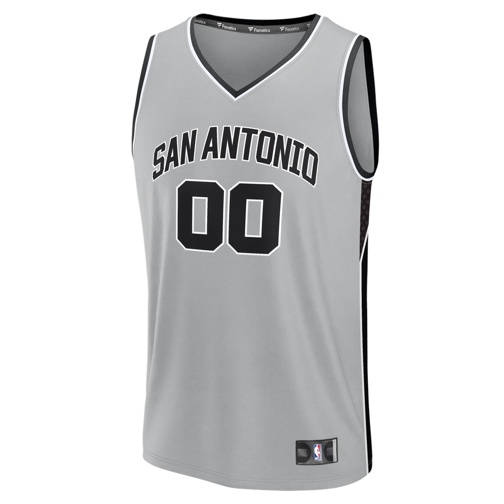 San Antonio Spurs Fanatics Youth Fast Break Custom Jersey - Statement Edition - Silver