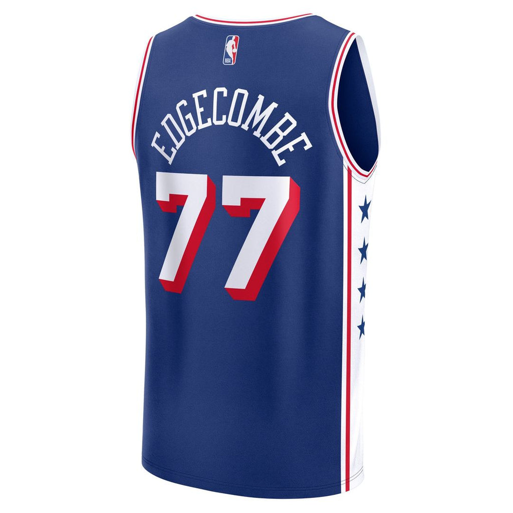 Philadelphia 76ers V. J. Edgecombe Fanatics Youth 2025 NBA Draft First Round Pick Fast Break Replica Jersey - Icon Edition - Royal
