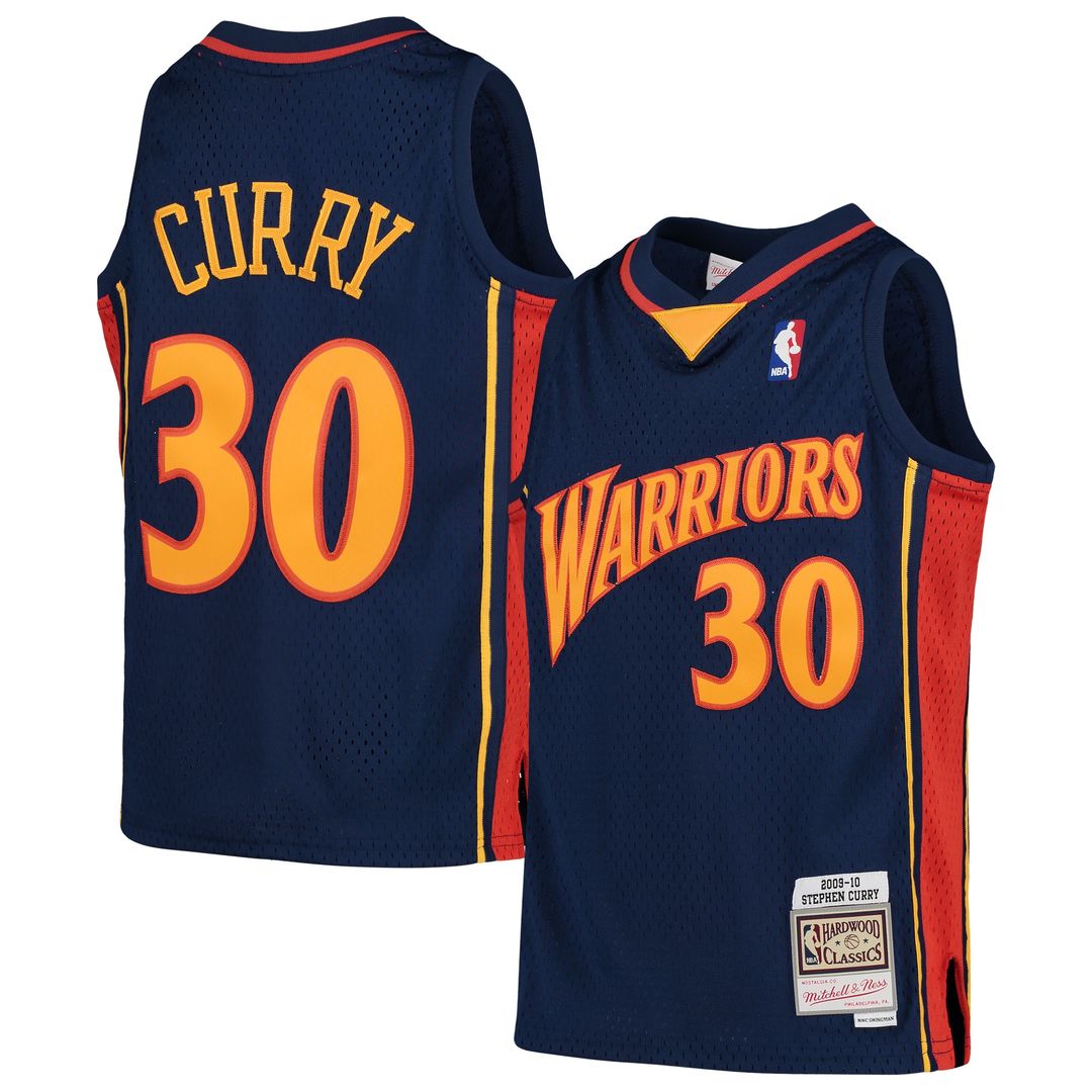 Golden State Warriors Stephen Curry Mitchell & Ness Youth 2009 - 10 Hardwood Classics Swingman Jersey - White