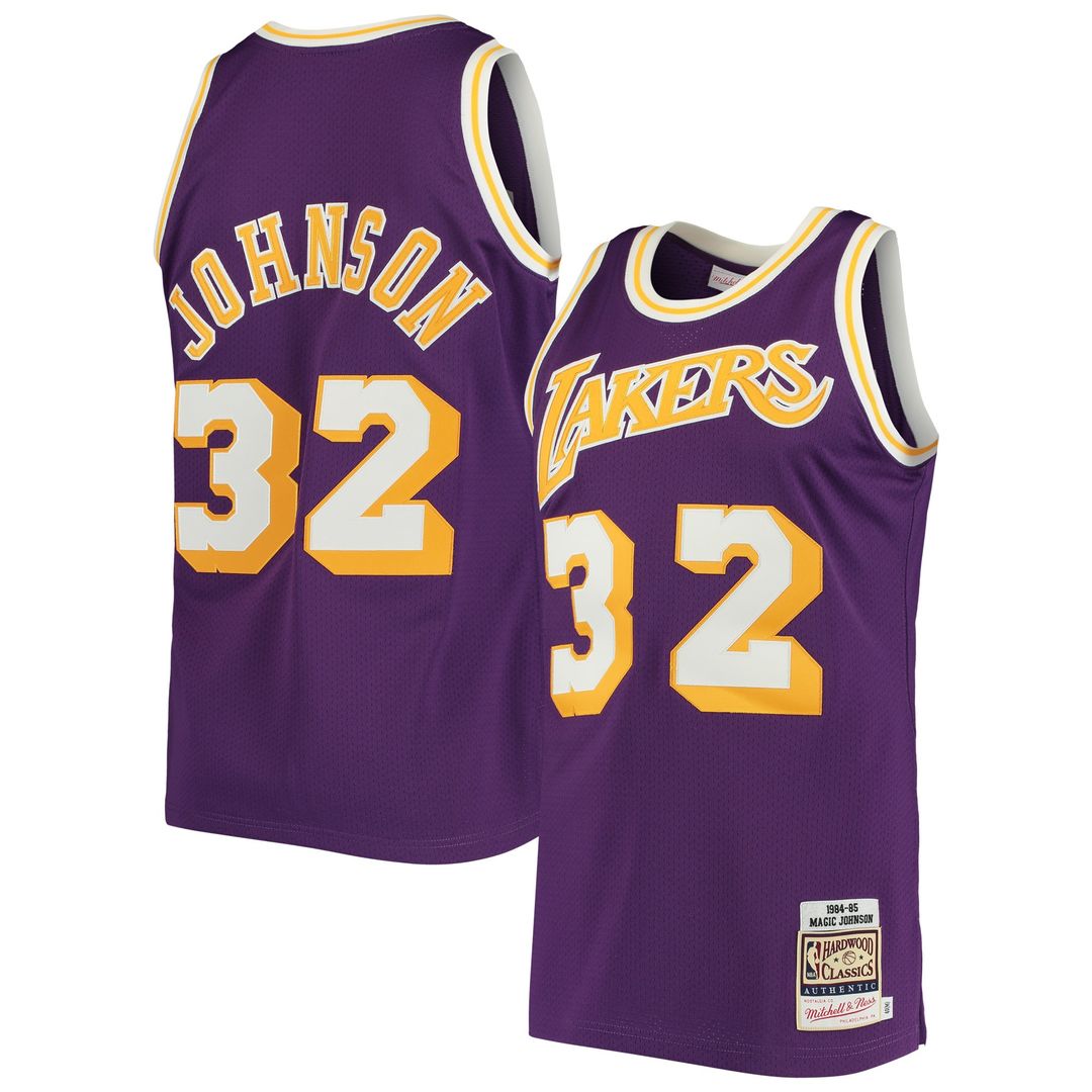 Los Angeles Lakers Magic Johnson Mitchell & Ness 1984/85 Hardwood Classics Authentic Jersey - Gold