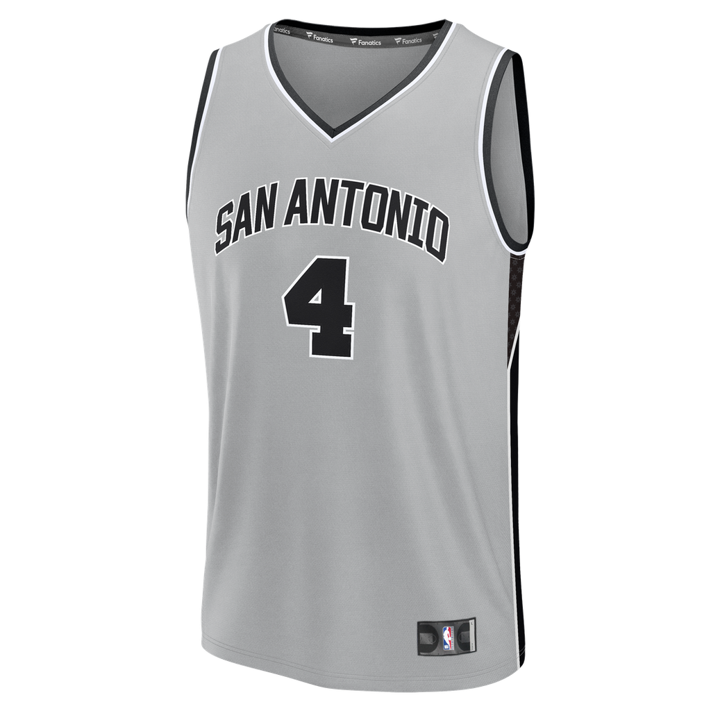 San Antonio Spurs De'Aaron Fox Fanatics Youth Fast Break Jersey - Statement Edition - Silver