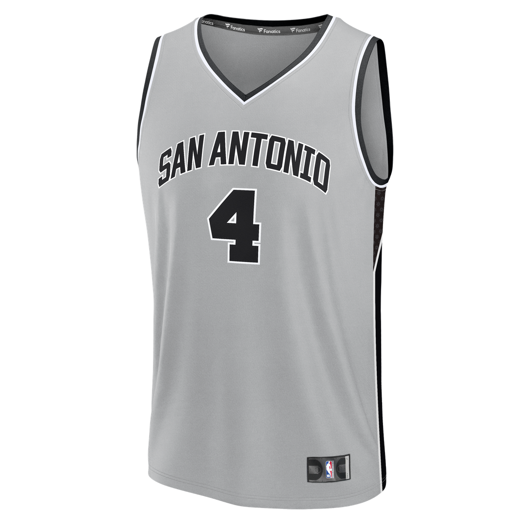 San Antonio Spurs De'Aaron Fox Fanatics Youth Fast Break Jersey - Statement Edition - Silver