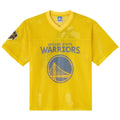 Golden State Warriors OVO x NBA Mesh Football Fashion Jersey - Gold