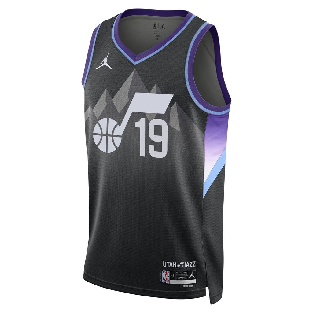 Utah Jazz Ace Bailey Jordan Brand Unisex Swingman Player Jersey - Statement Edition - Black