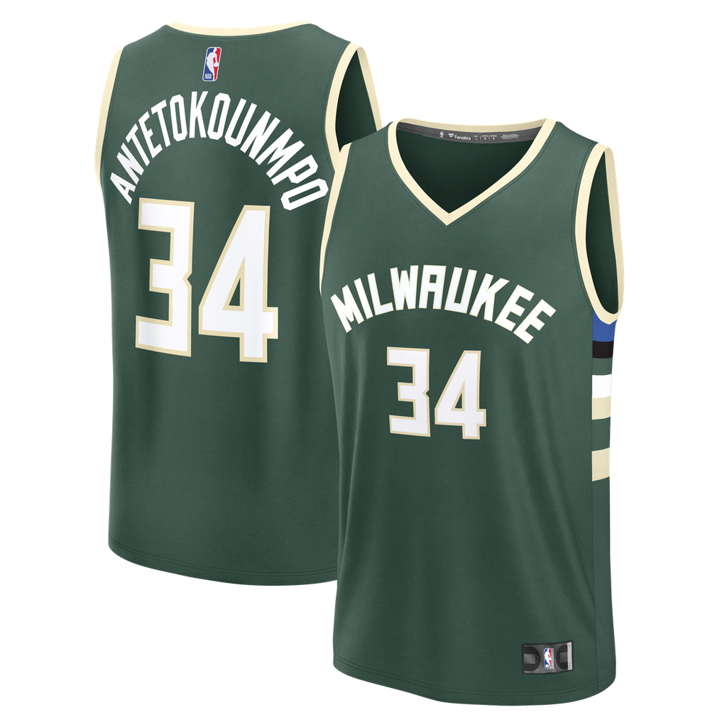 Milwaukee Bucks Giannis Antetokounmpo Fanatics Fast Break Replica Player Jersey - Icon Edition - Hunter Green