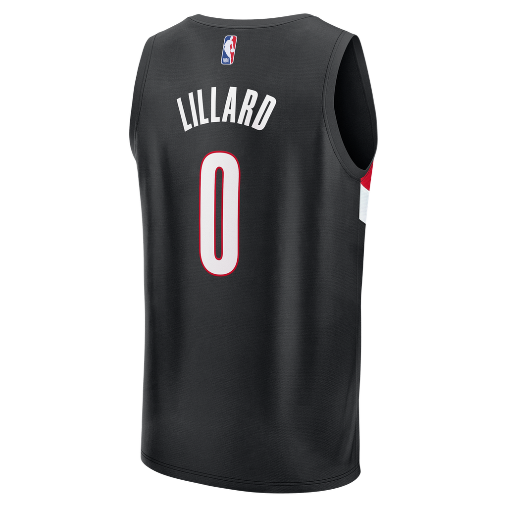 Portland Trail Blazers Damian Lillard Fanatics Youth Fast Break Replica Jersey - Black - Icon Edition
