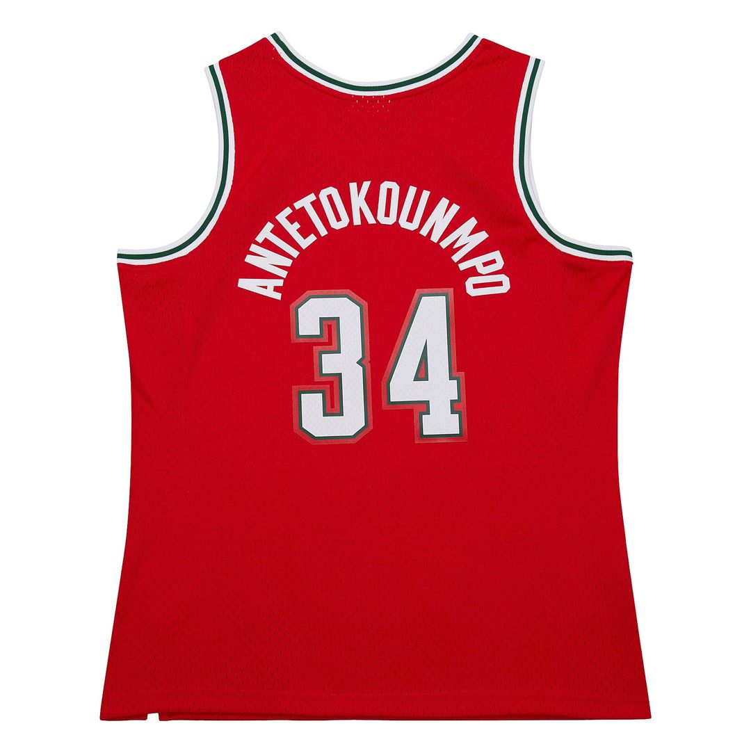 Milwaukee Bucks Giannis Antetokounmpo Mitchell & Ness 2013/14 Hardwood Classics Swingman Jersey - Hunter Green