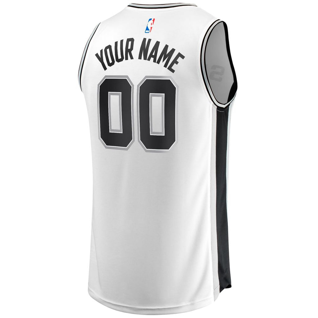San Antonio Spurs Fanatics Youth Fast Break Replica Custom Jersey - Association Edition - White