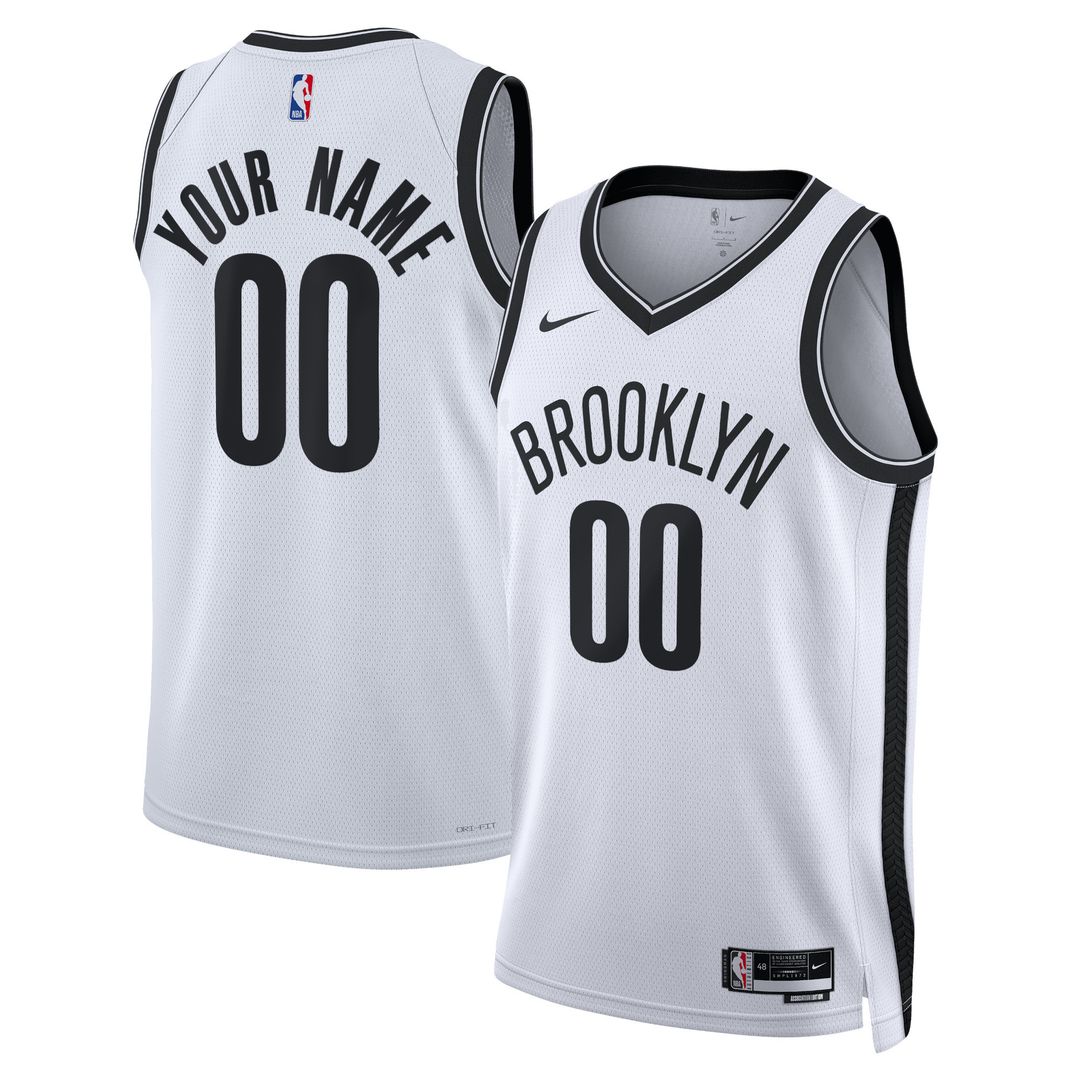 Brooklyn Nets Nike Unisex Swingman Custom Jersey Black - Icon Edition