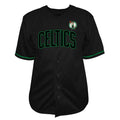 Boston Celtics Fanatics Big & Tall Pop Full - Button Baseball Jersey - Black