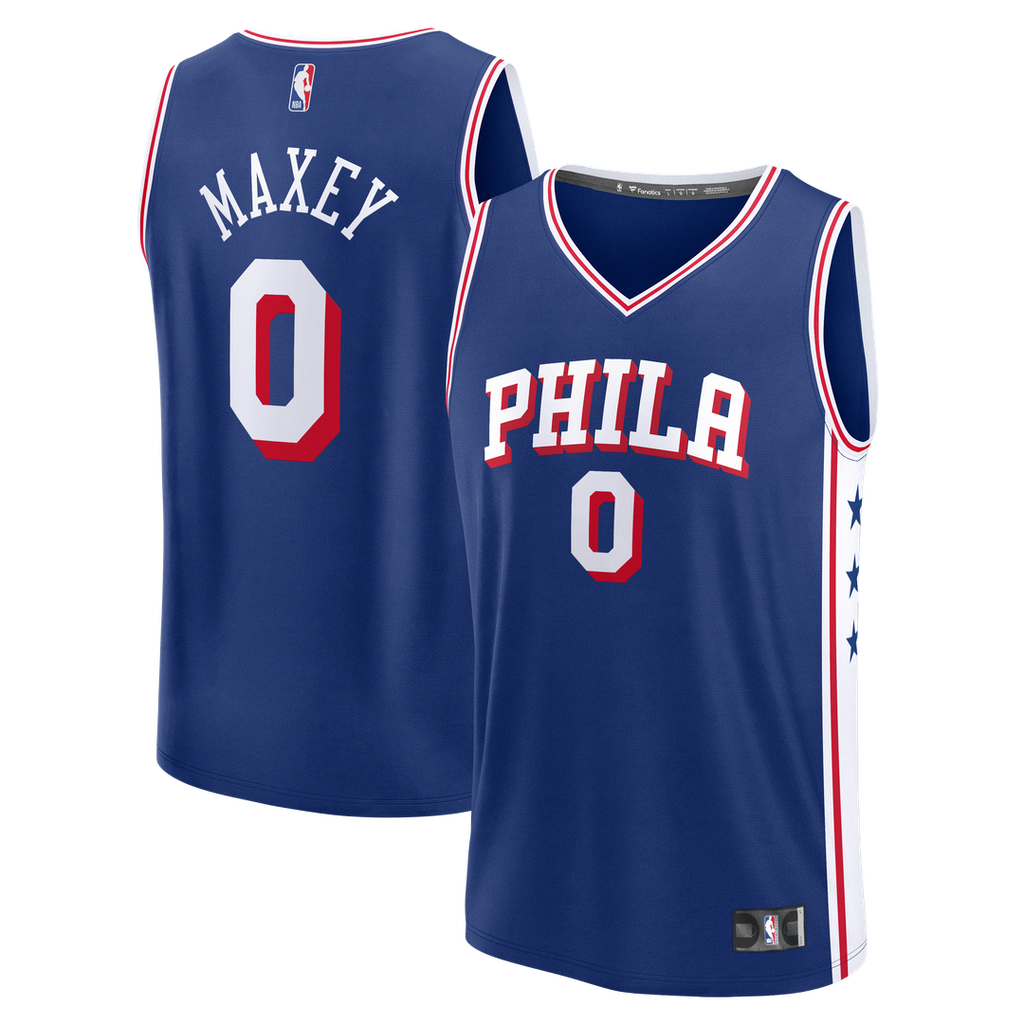 Philadelphia 76ers Tyrese Maxey Fanatics Fast Break Replica Player Jersey - Icon Edition - Royal