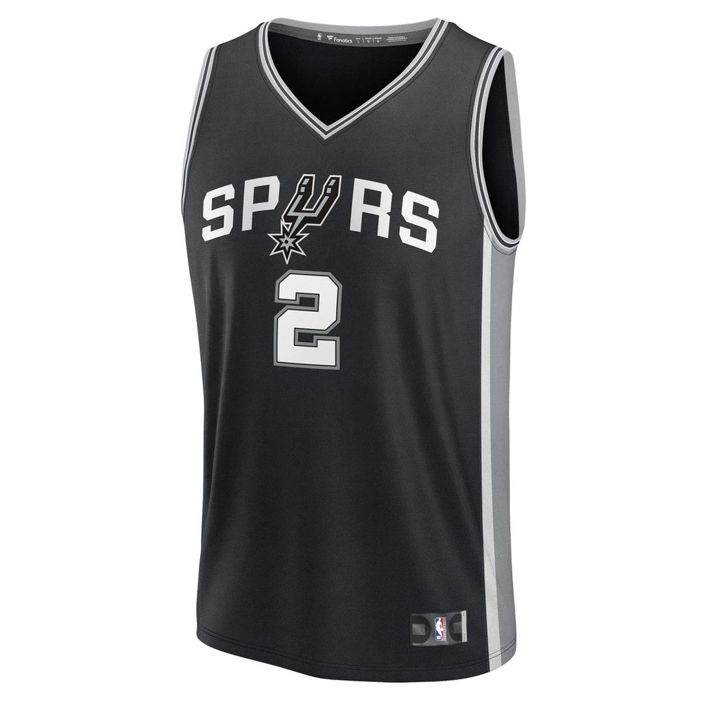 San Antonio Spurs Dylan Harper Fanatics 2025 NBA Draft First Round Pick Fast Break Replica Jersey - Icon Edition - Black