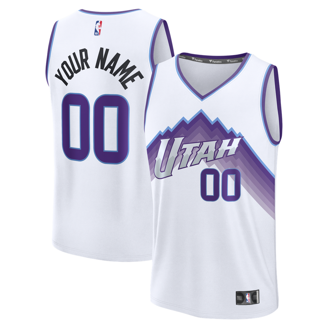 Utah Jazz Fanatics Fast Break Custom Jersey - Statement Edition - Black