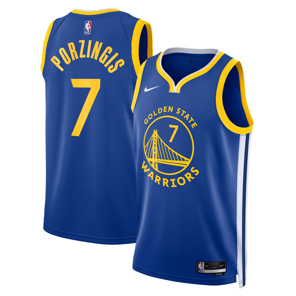 Golden State Warriors Kristaps Porziņģis Nike Unisex Swingman Jersey - Icon Edition - Royal
