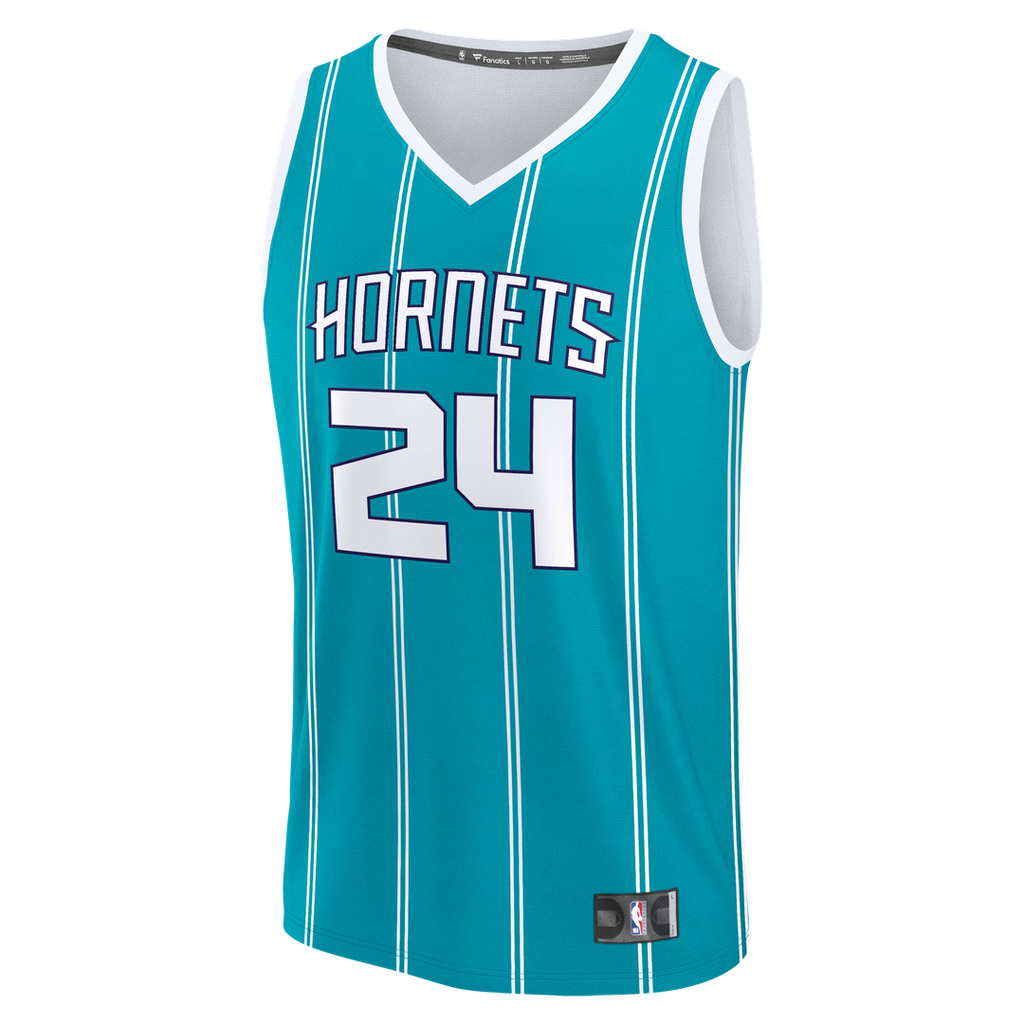 Charlotte Hornets Brandon Miller Fanatics Youth Fast Break Replica Jersey - Teal - Icon Edition