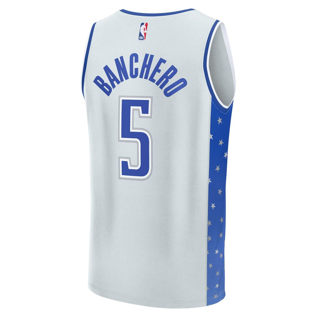 Orlando Magic Paolo Banchero Fanatics Youth 2025/26 City Edition Fast Break Jersey - Silver