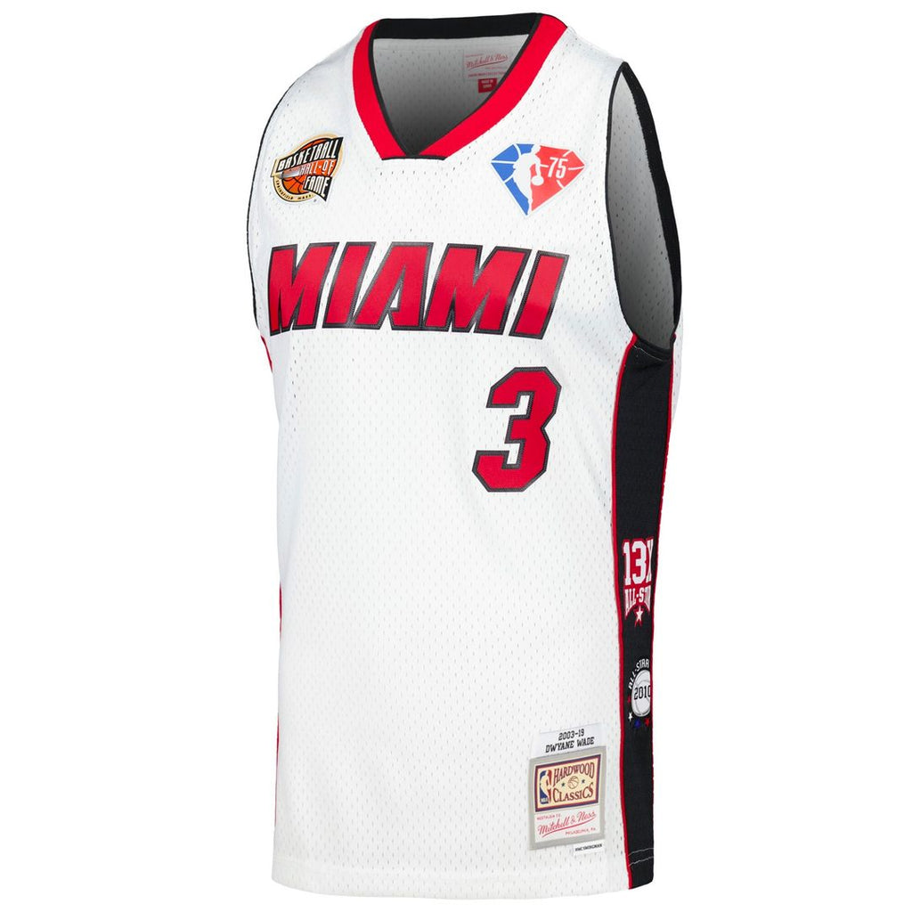 Miami Heat Dwyane Wade Mitchell & Ness Unisex Hall of Fame Class of 2023 Throwback Swingman Jersey - White
