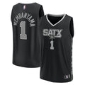 San Antonio Spurs Victor Wembanyama Fanatics Fast Break Replica Player Jersey - Statement Edition - Black
