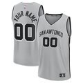 San Antonio Spurs Fanatics Youth Fast Break Custom Jersey - Statement Edition - Silver