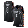 Brooklyn Nets Egor Dëmin Nike Unisex 2025/26 Swingman Jersey - City Edition - Black