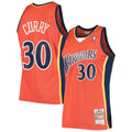 Golden State Warriors Stephen Curry Mitchell & Ness Hardwood Classics Swingman Jersey - Orange