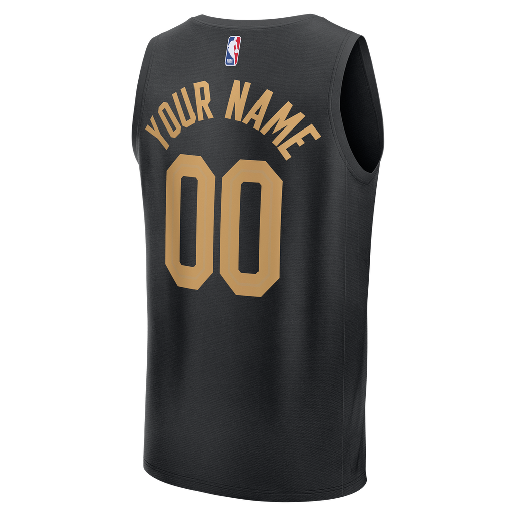 Cleveland Cavaliers Fanatics Youth Fast Break Custom Jersey - Statement Edition - Black