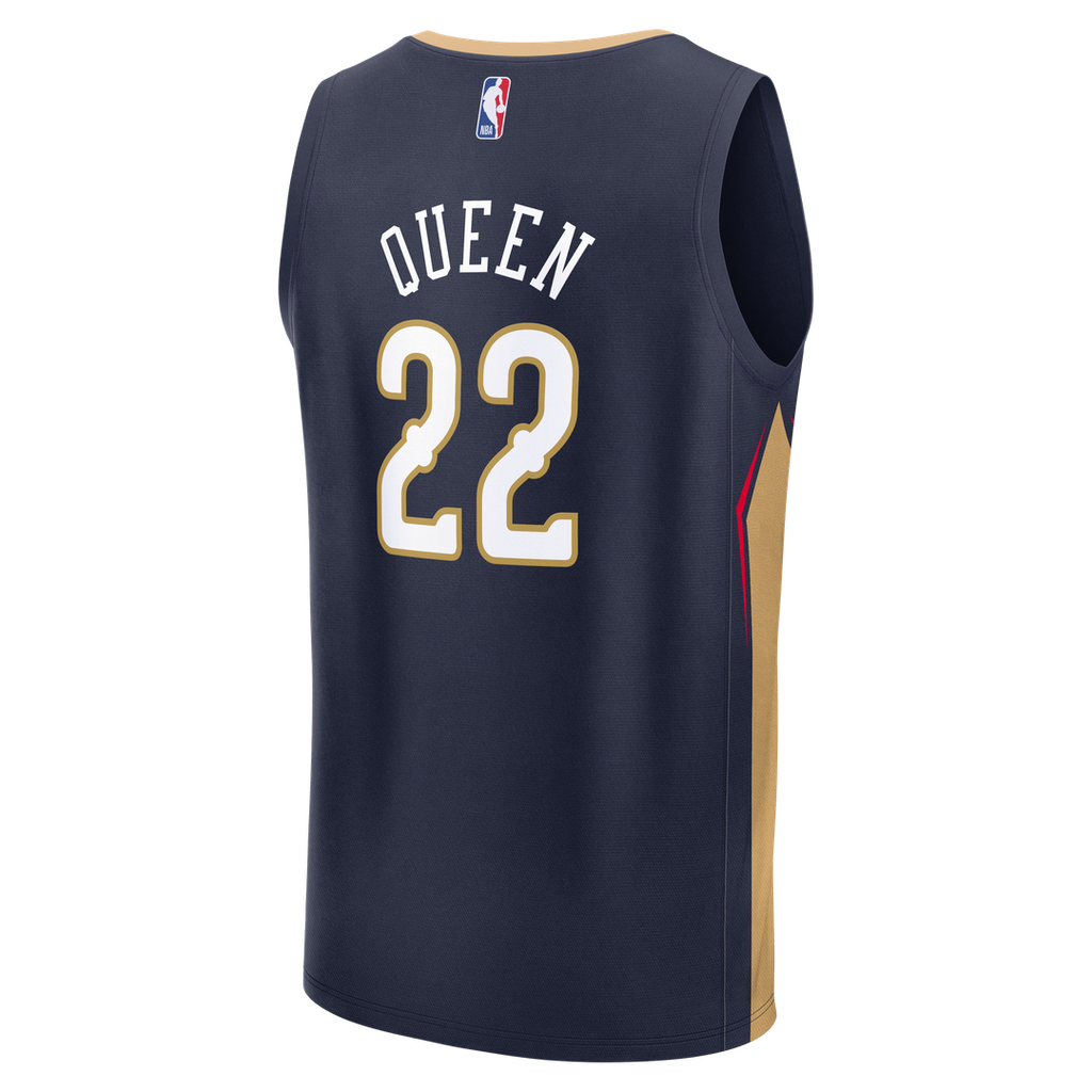 New Orleans Pelicans Derik Queen Fanatics Fast Break Replica Jersey - Icon Edition - Navy