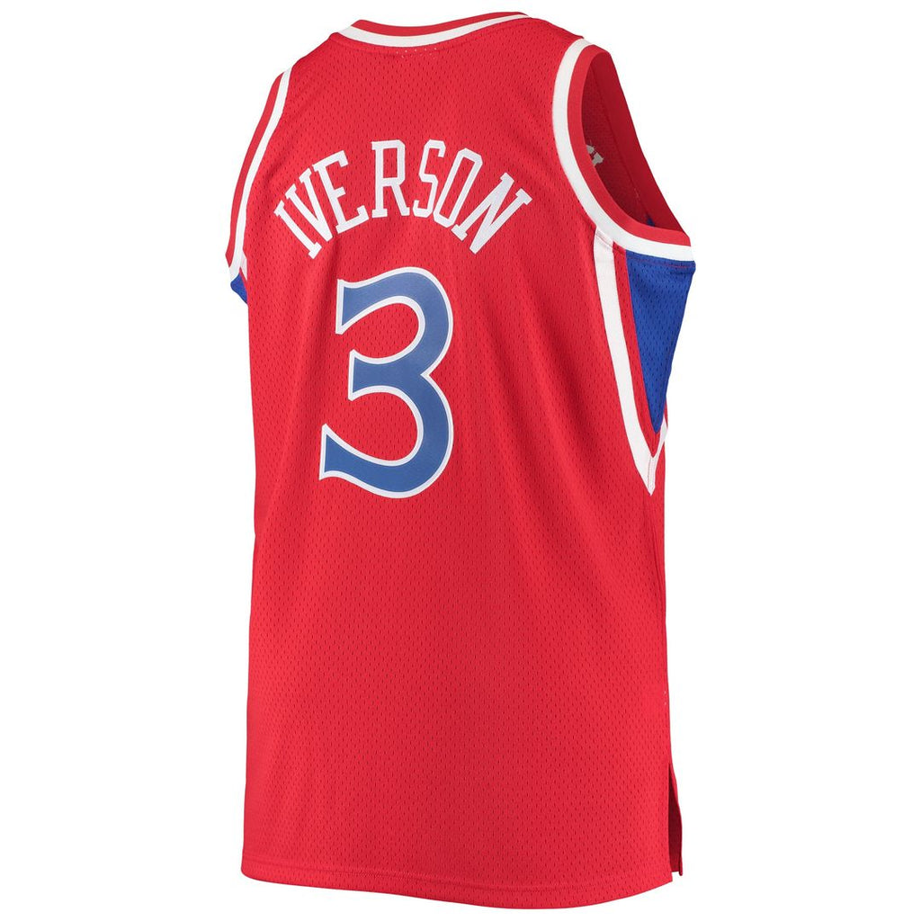 Philadelphia 76ers Allen Iverson Mitchell & Ness 2000/01 Big & Tall Hardwood Classics Swingman Jersey - Black