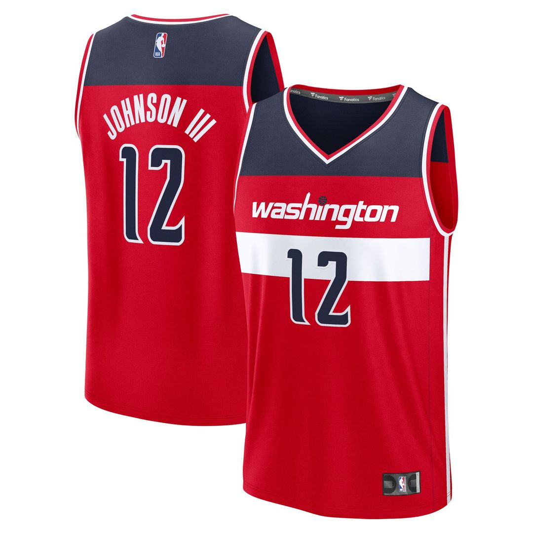 Washington Wizards Tre Johnson III Fanatics Youth 2025 NBA Draft First Round Pick Fast Break Replica Jersey - Icon Edition - Red