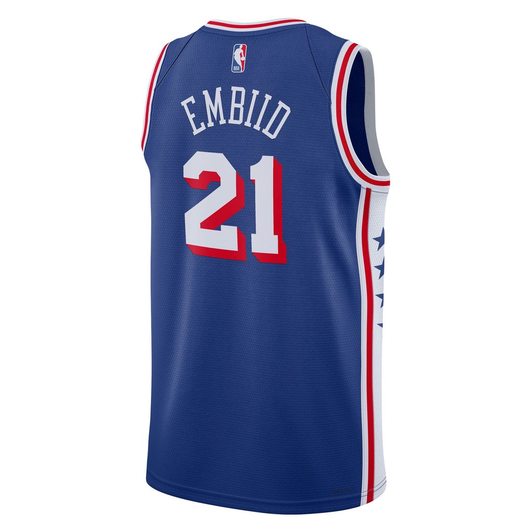 Philadelphia 76ers Joel Embiid Nike Unisex Swingman Jersey - Icon Edition - Royal