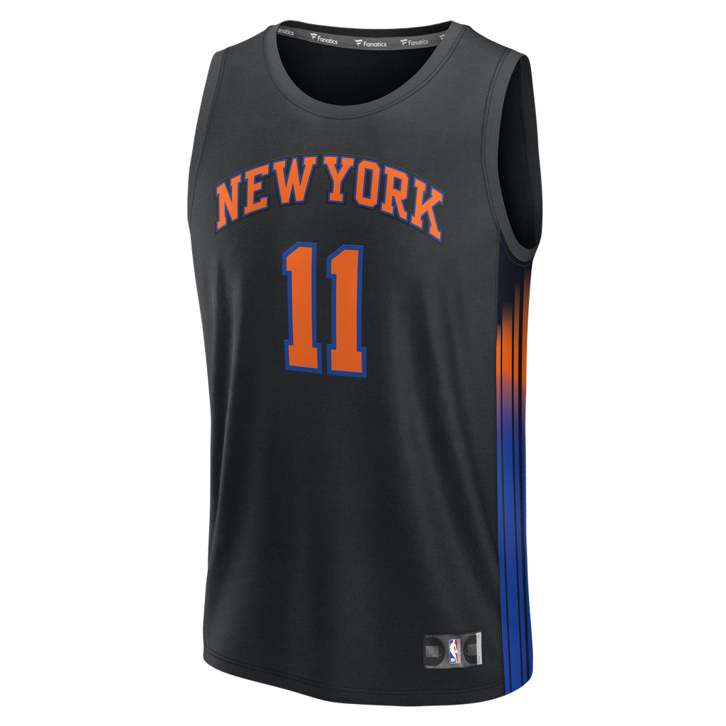 New York Knicks Jalen Brunson Fanatics Youth Fast Break Jersey - Statement Edition - Black