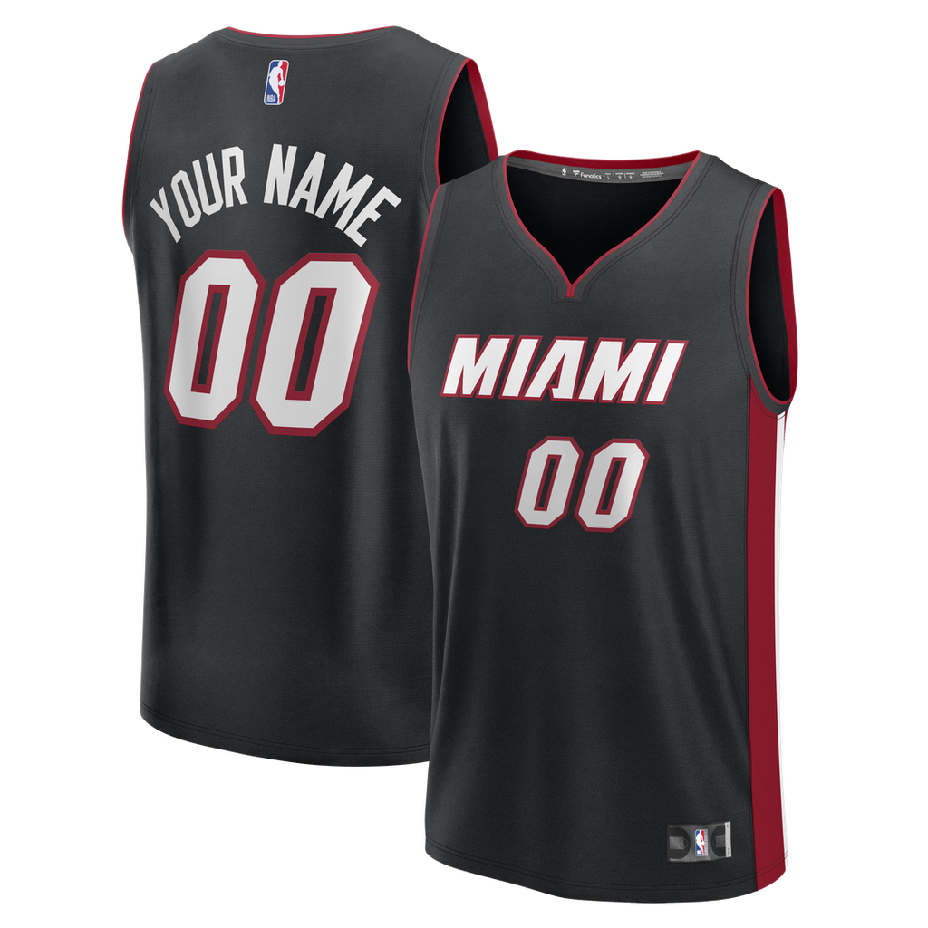 Miami Heat Fanatics Fast Break Custom Jersey - Icon Edition - Black