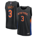 New York Knicks Josh Hart Fanatics Youth Fast Break Jersey - Statement Edition - Black