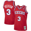 Philadelphia 76ers Allen Iverson Mitchell & Ness 2002/03 Hardwood Classics Swingman Jersey - Red